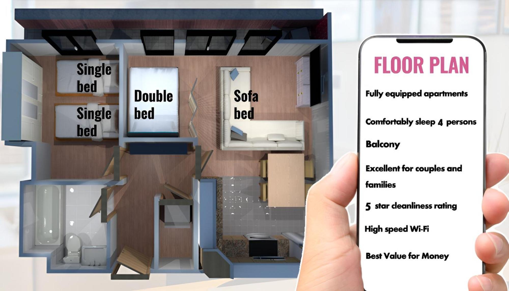 Sidemersey Livings- Convenient 1-Bedroom Flat With A View, Central Liverpool Dış mekan fotoğraf